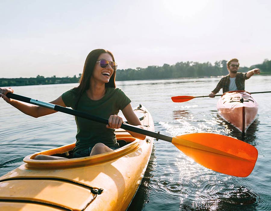 paddling along the french broad river